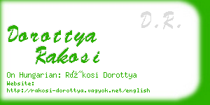 dorottya rakosi business card